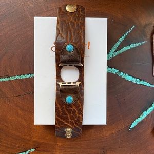 Spark*l band Sparklband turquoise and bison cuff Apple Watch band